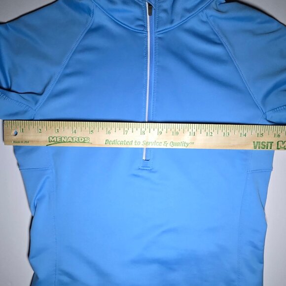 Nike Dri Fit Womens Light Blue 1/2 Zippered Hooded Athletic Pullover Size XS - Picture 11 of 14